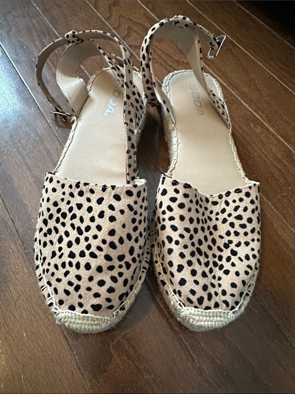 Soda Beige Leopard-Print Espadrille Slingback
